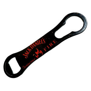 Flat Bottle Openers/ Bar Key, Black Steel Jack Daniels Tennessee Fire Whiskey